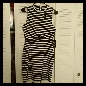 Express blacks and white mini dress